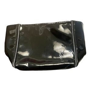 NWT YSL Yves Sant Laurent Black Patent Make Up Bag